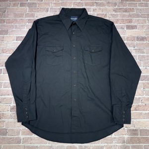 1990s WRANGLER WESTERN SHIRT BLACK