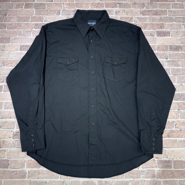 1990s WRANGLER WESTERN SHIRT BLACK