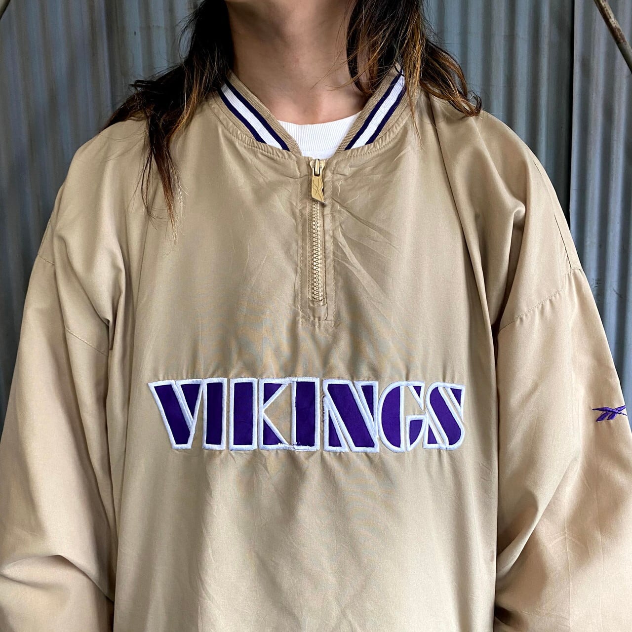 プルオーバー　NFL VIKINGS リーボック　2XL ナイロンジャケット