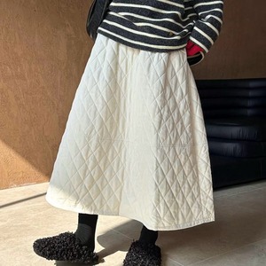quilted A-line skirt m0482
