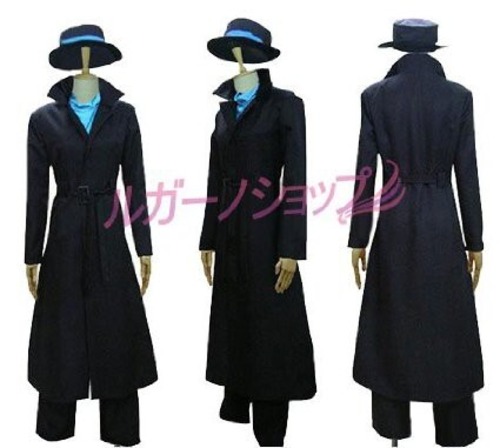 K2644b　名探偵コナン　ジン　風　コスプレ衣装+ウィッグ 　cosplay　コスチューム ハロウィン　イベント
