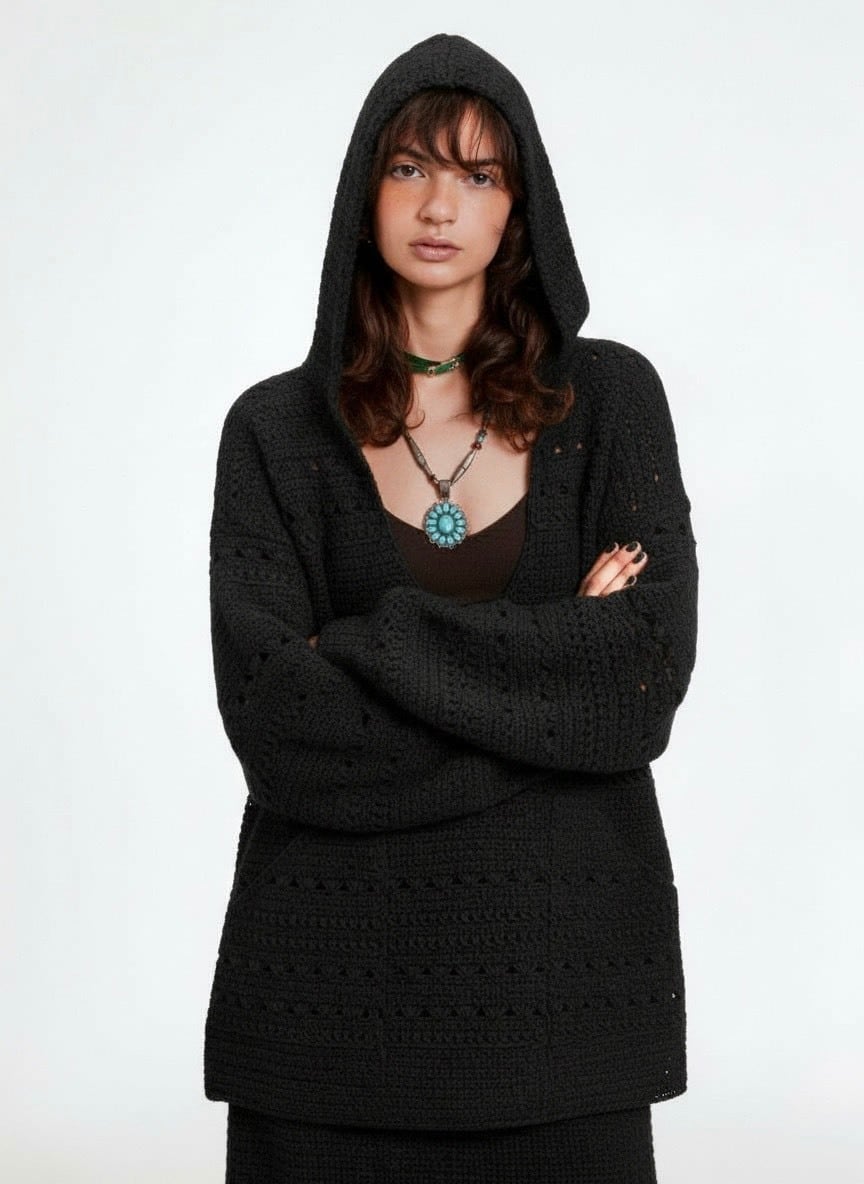 ラスト1点 【 BLACK 】Handmade Mexican Hoodie