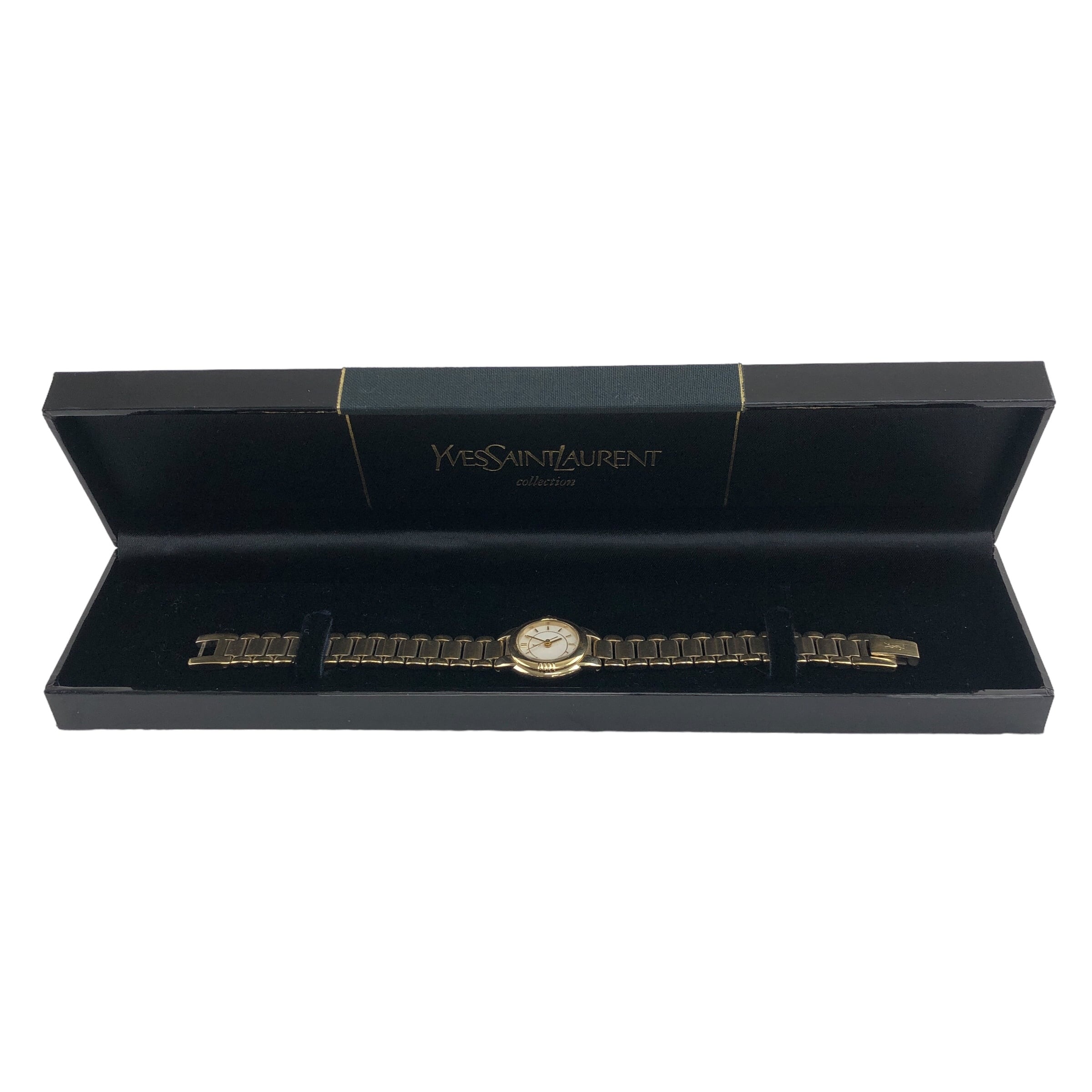 Yves Saint Laurent 腕時計 ゴールド/ブラック 219【美品】イヴサンローラン時計レディース腕時計ゴールド