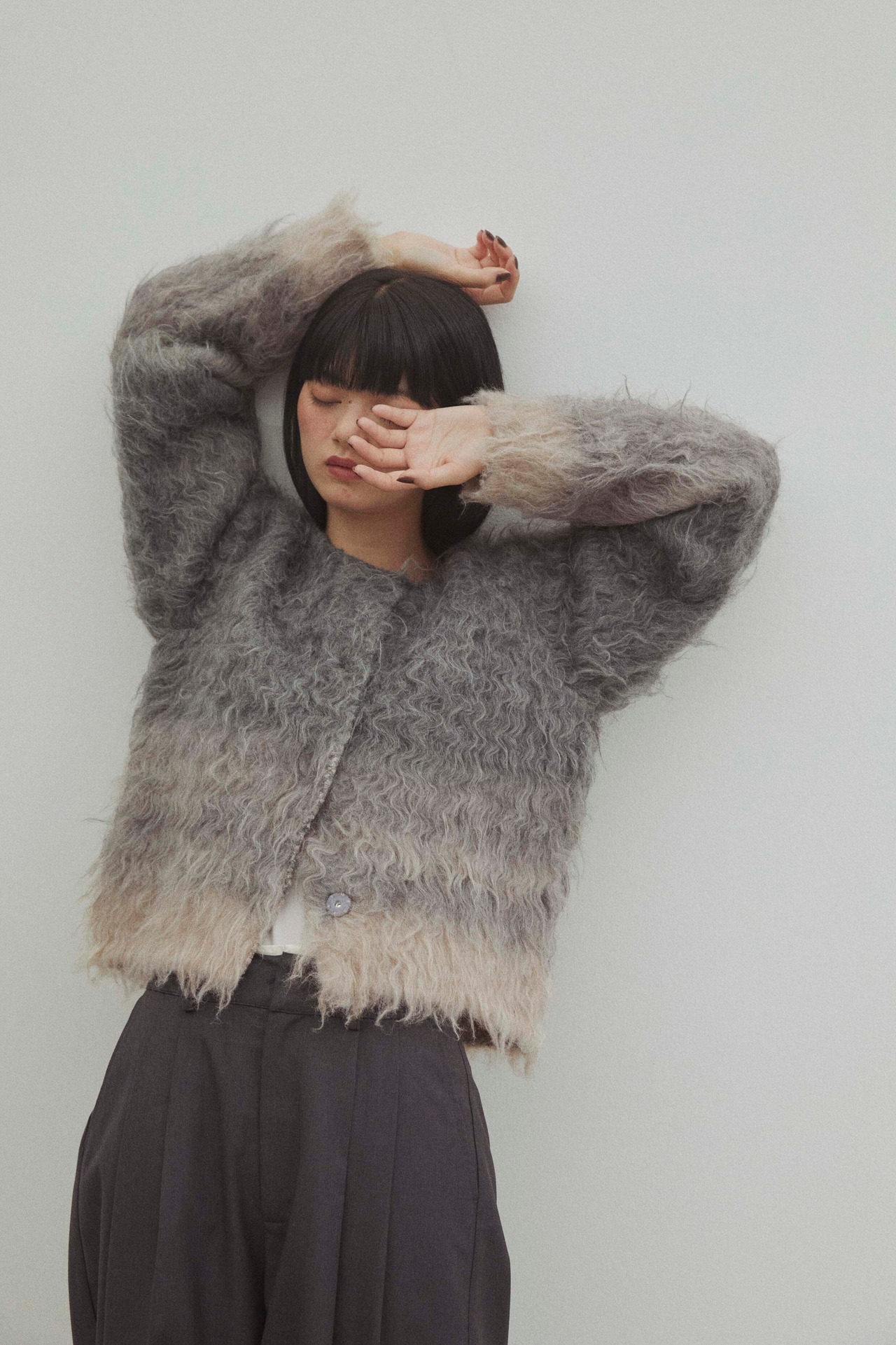 DU250715 Brashed Gradation Cardigan