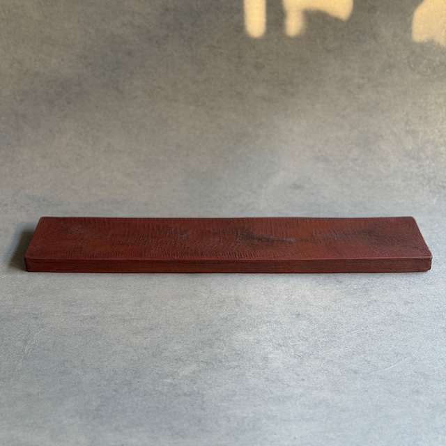 西川聡 赤い長板皿 西川聡 赤い長板皿