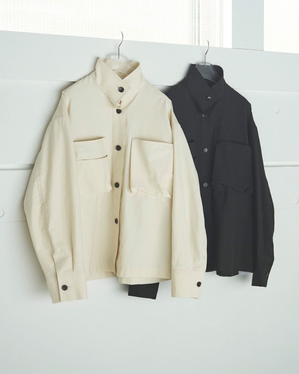 anuke 】Pocket Standcollar Shirts | valance 福井｜レディース