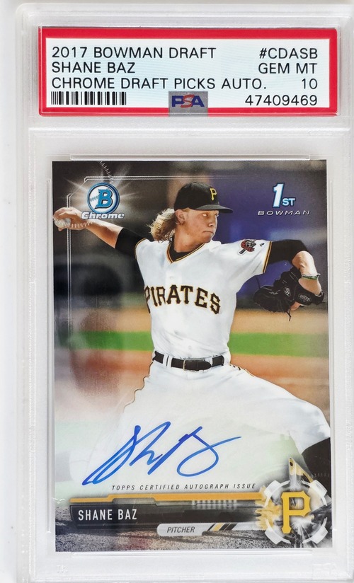 【PSA 10 GEM MT】シェーン・バズ | 2017 Bowman Draft Chrome Draft Picks Auto #CDA-SB | ボルティモア・オリオールズ