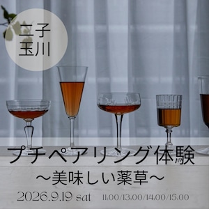 9/19(土）二子玉川ライズ：プチペアリング体験（40分）