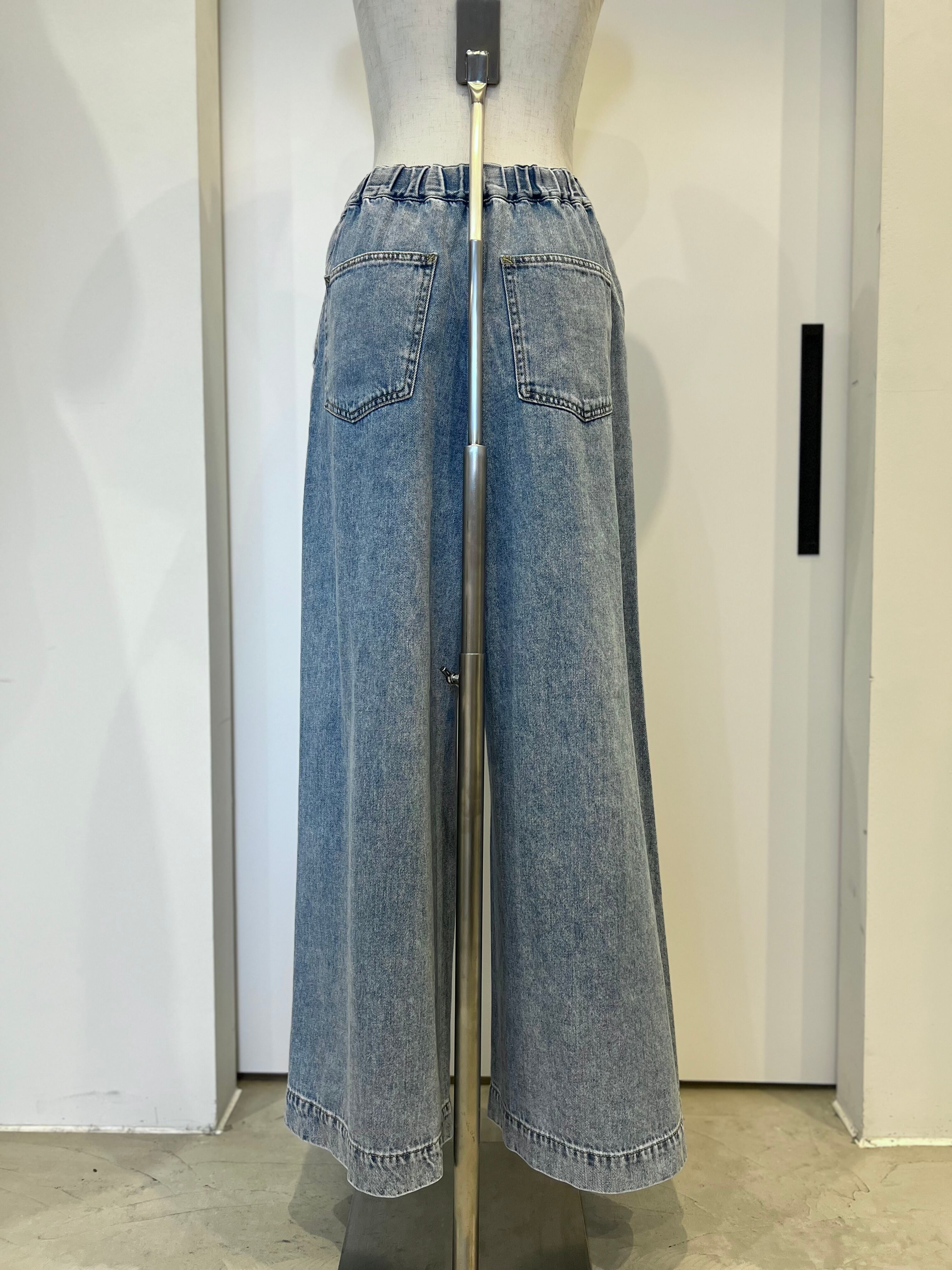 【PASSIONE】イージーワイドデニムパンツ　616617