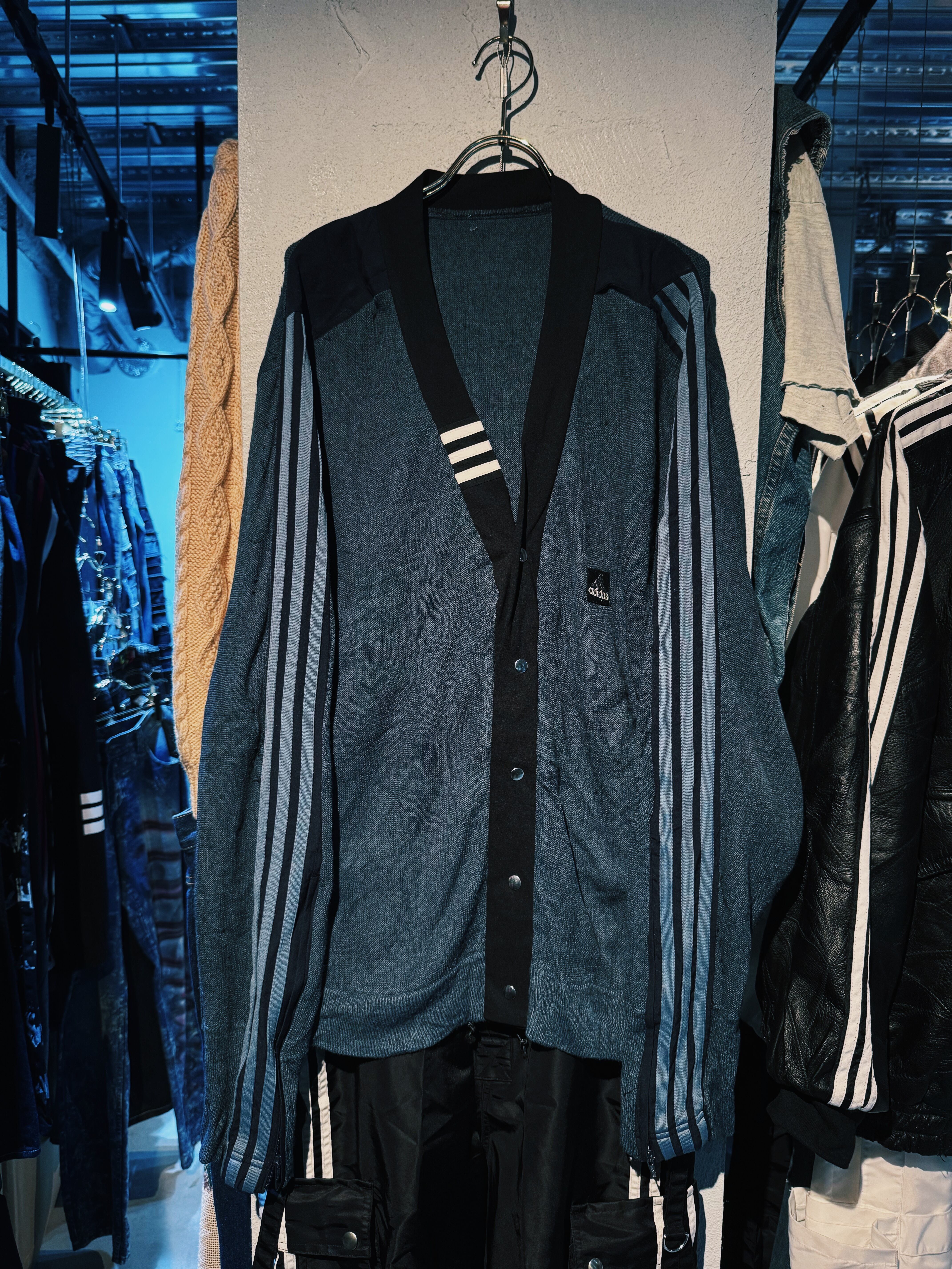 【D4C】special "original re:meke" 3 stripes switching design vintage cardigan