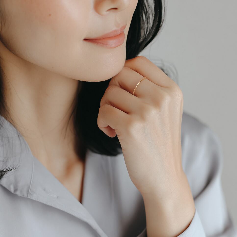 11号～15号〉K10 0.8mm イエローゴールド プレーンリング つけっぱなし