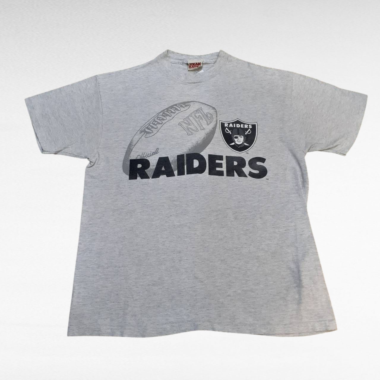 USA製 90sレイダース全面総柄ビッグプリントTシャツ Raiders