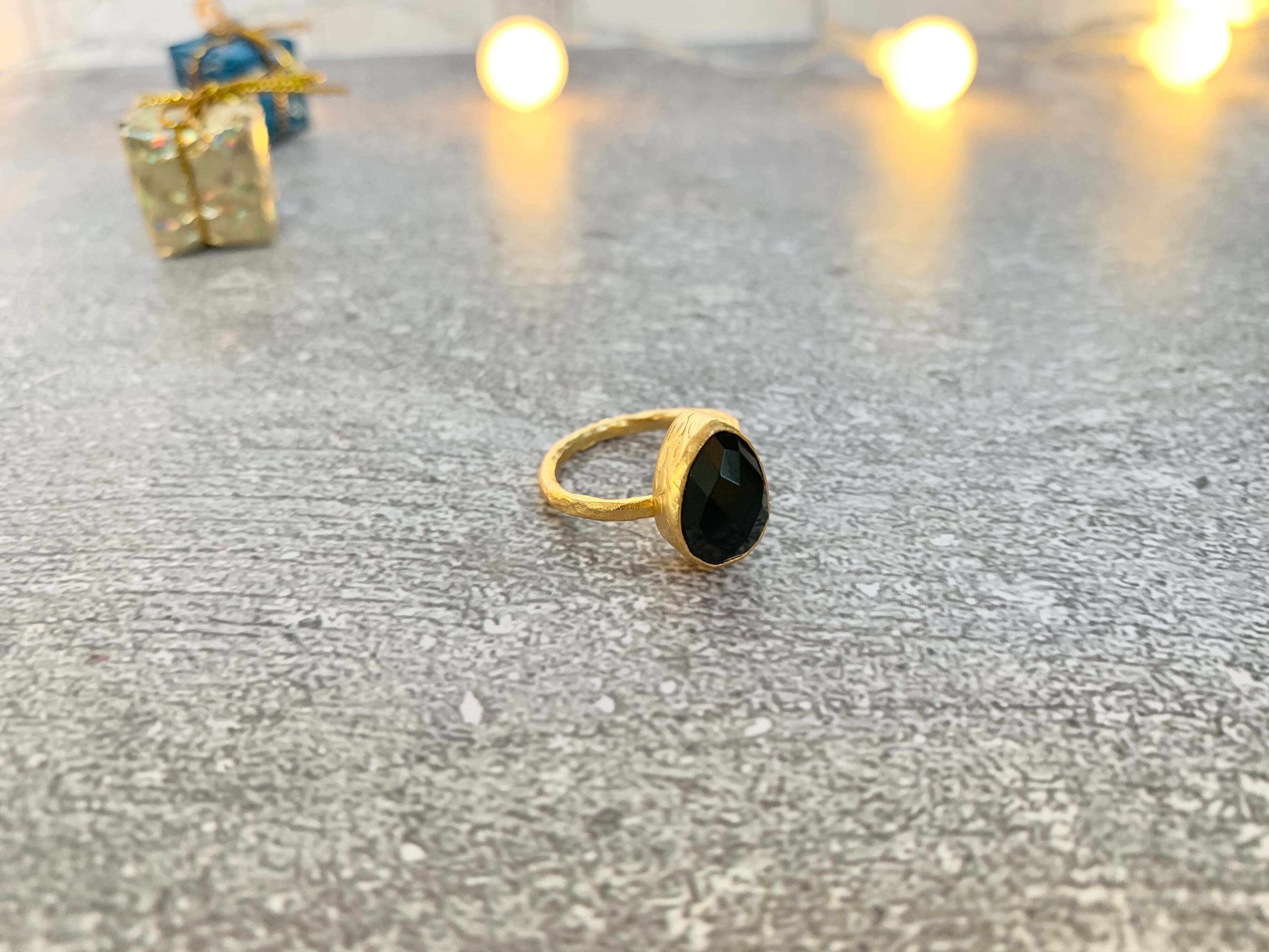 トルコ天然石リング2S