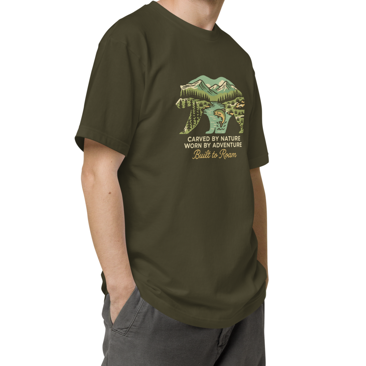 FISHING BEAR 半袖TシャツA0044