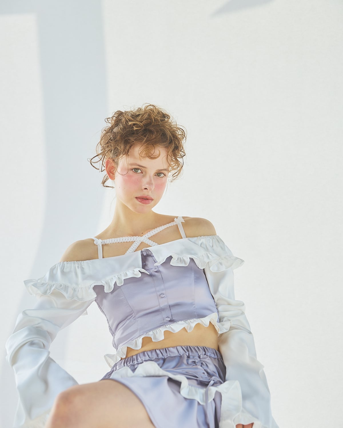 S/S フリルサテンブラウス | lilLilly official webstore