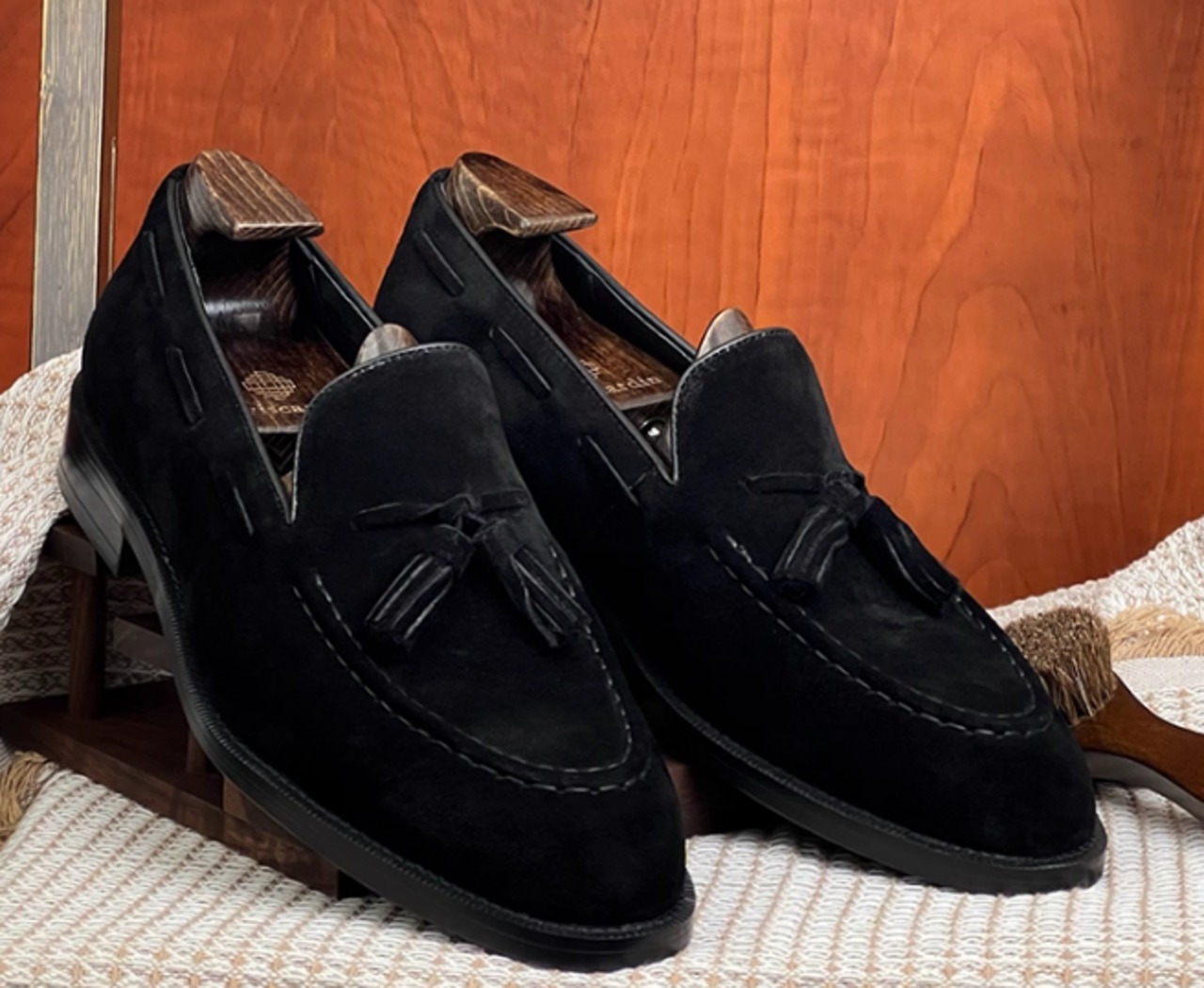 【深艶英雅】スウェードタッセルローファー