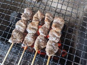 キジのハート（ハツ）串焼き