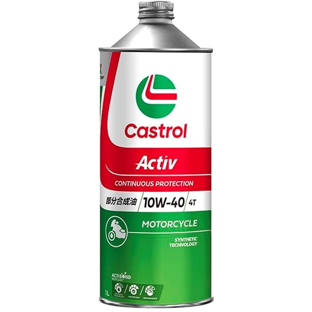 Castrol(カストロール) エンジンオイル Activ 4T 10W-40 JASO MA2 1L