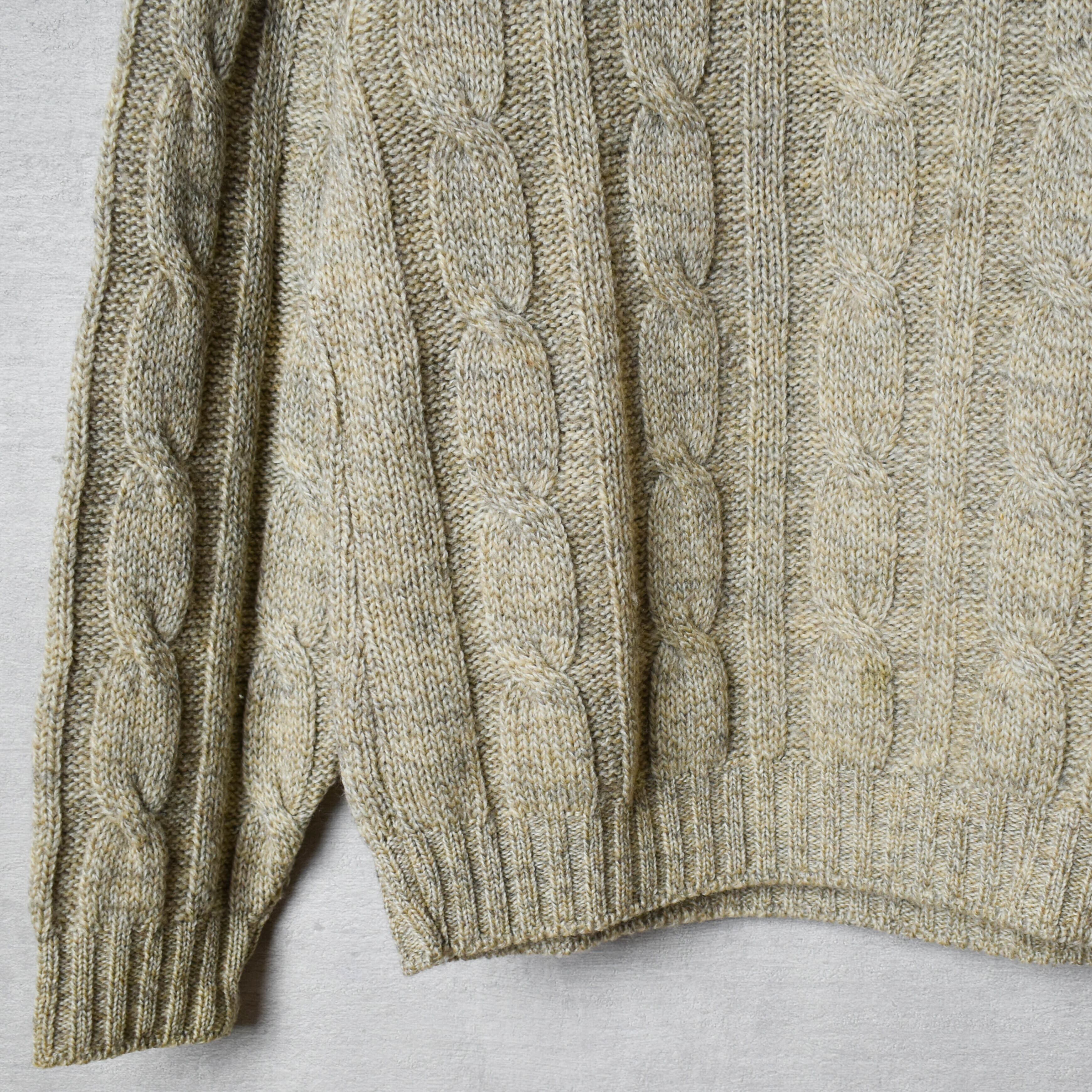 [USED] made in USA layered highneck knit