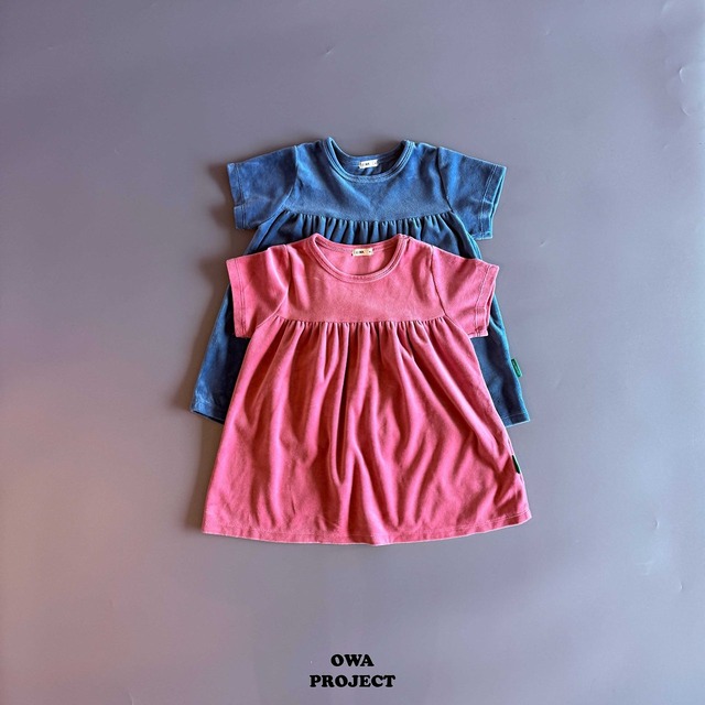 【取寄】owa|shirring velour dress|シャーリングベロアワンピース|S-JS|kids&jr|26 autumn
