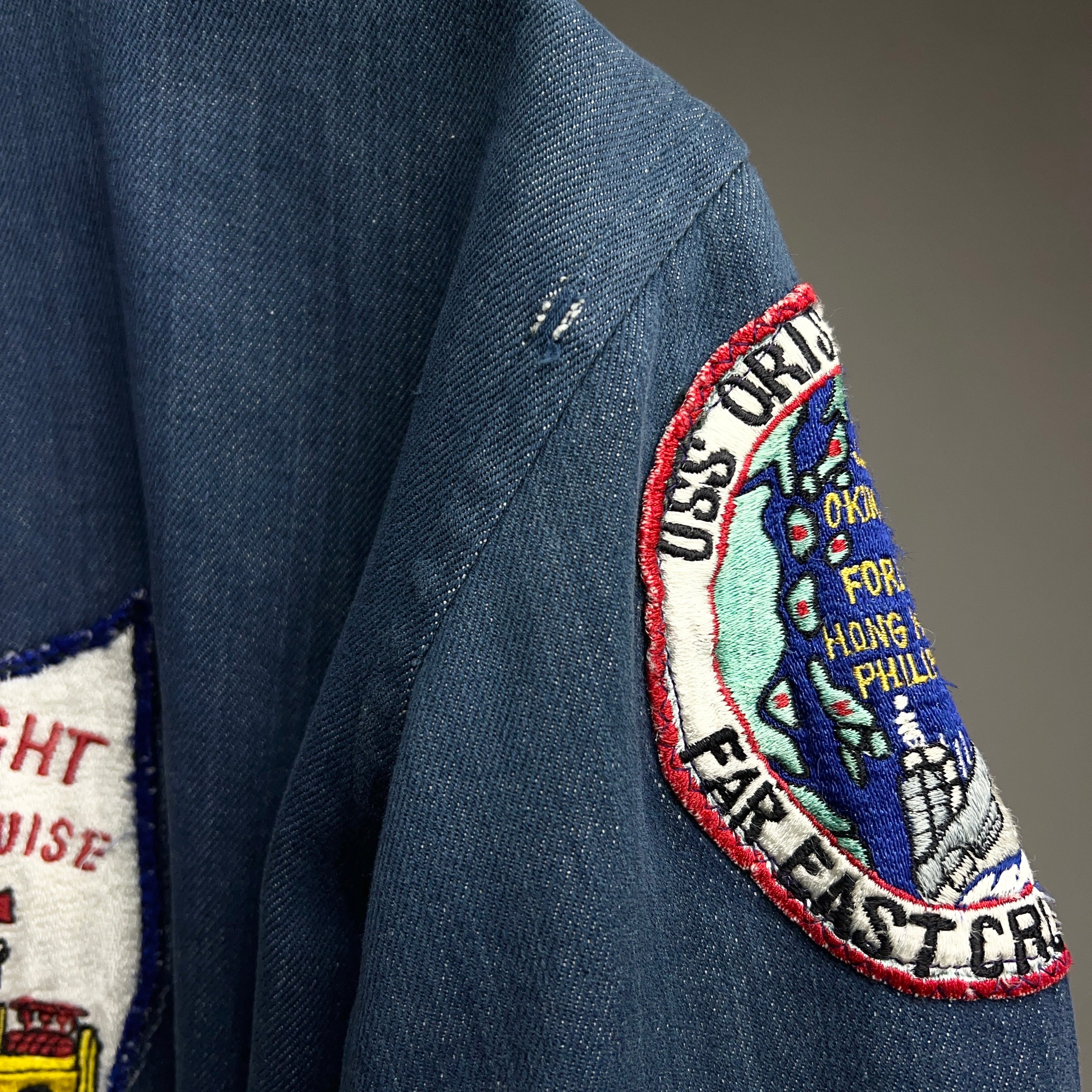 1960's U.S.NAVY Souvenir Denim Coverall Jacket VATDYE 60年代