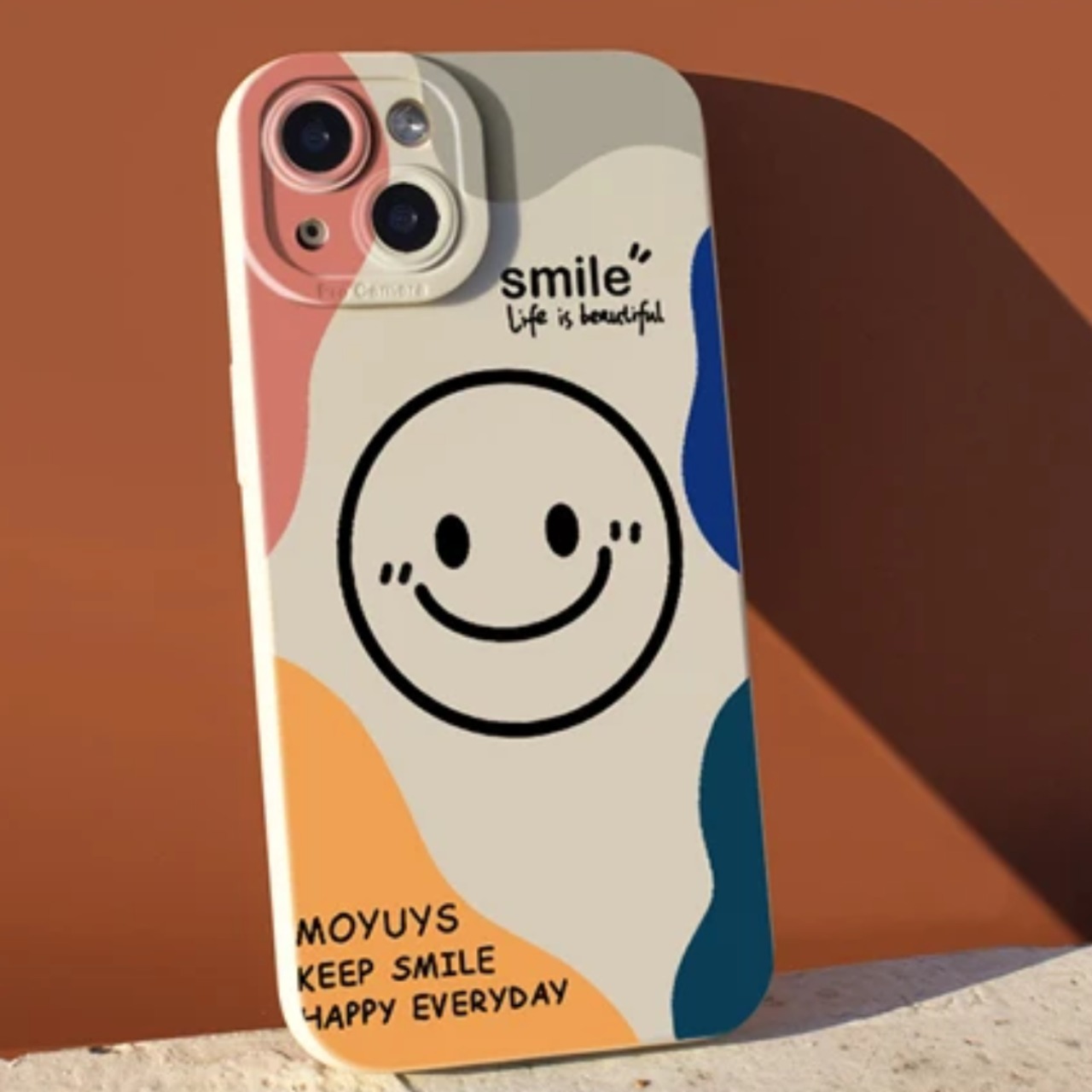 シンプル フェイス イラスト ペア iPhone スマホケース≪9COLOR≫【0277】