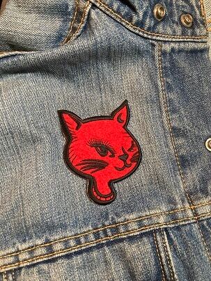 FOXY CAT フォクシーキャット レッド アイロンパッチ アップリケ FD0320