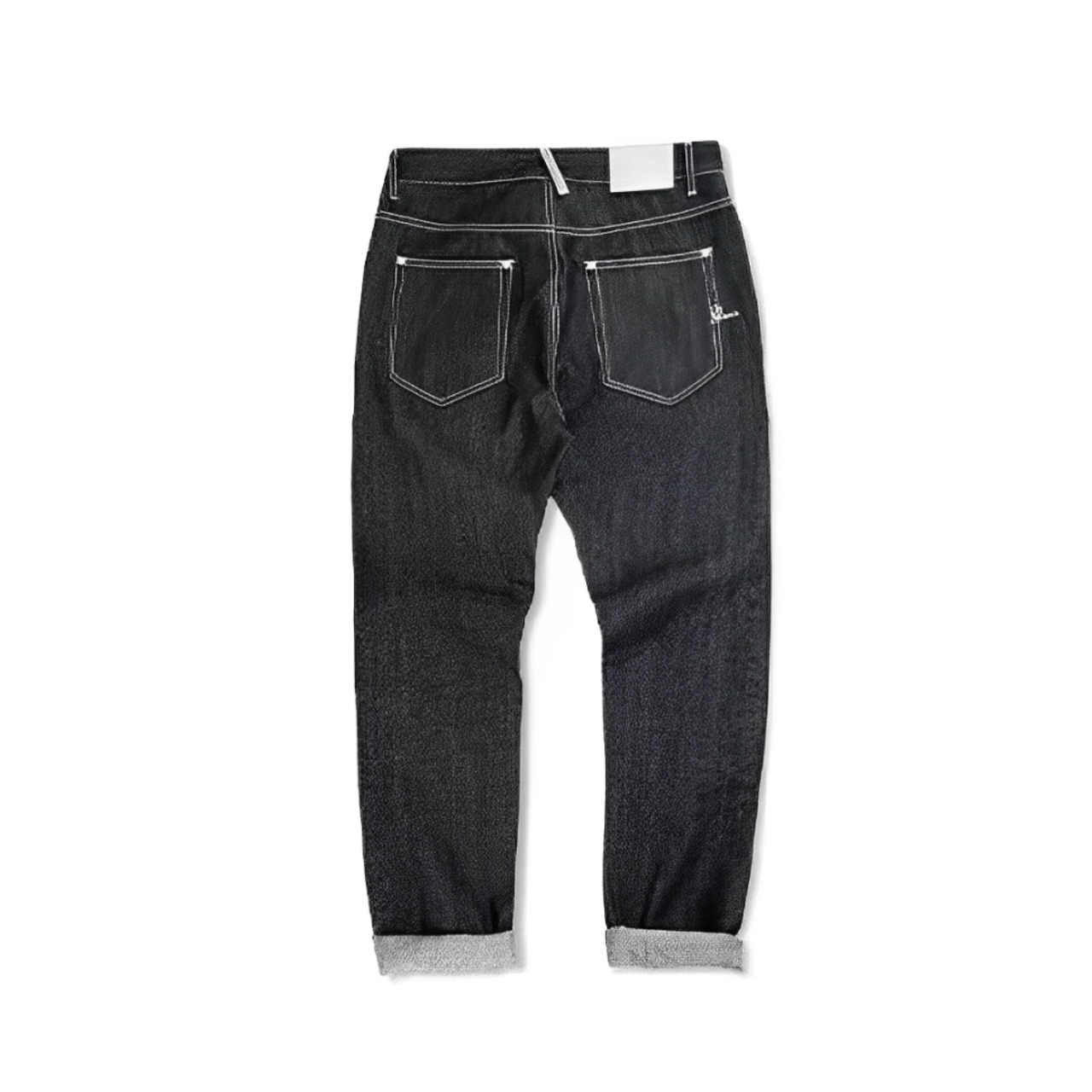 Tapered Silhouette Straight Leg Cotton Denim Pants ◇H0137