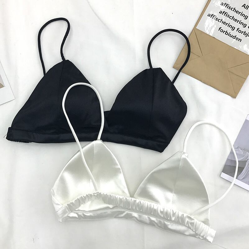 女の子の下着、女性のチューブトップ、三角カップ、スチールリングなし、セクシーなフレンチギャザリング、胸パッド付きの小さなブラ、ブラで包まれたブラ YY-ファッション92216516933