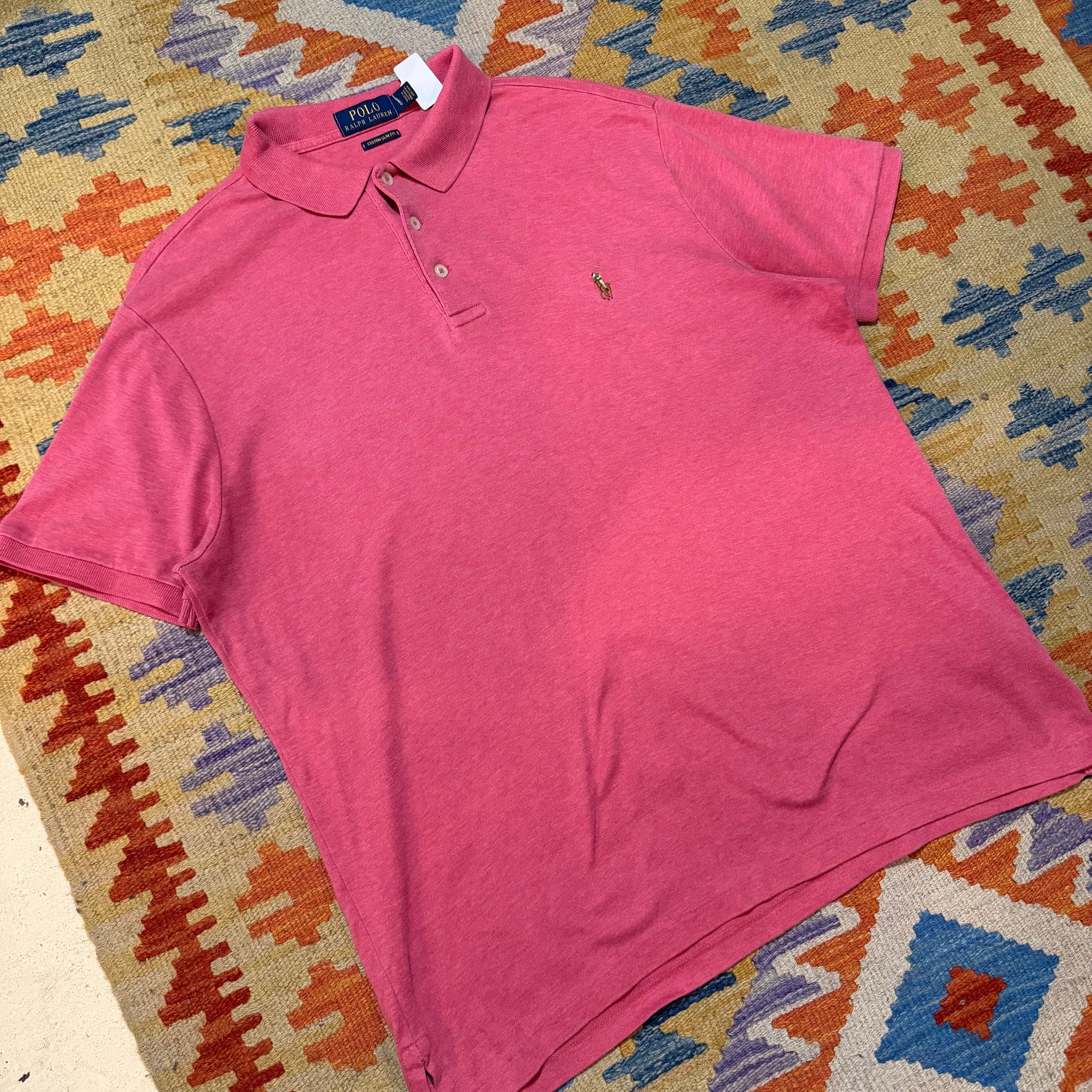 Polo by Ralph Lauren ビックポニー刺繍ボーダー柄ポロシャツ | 古着屋