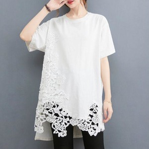 裾レースルーズ Tシャツ 2col Y TS010