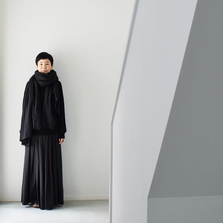 コットンボリュームギャザースカート：黒［SK19LSBK］ | skep-online shop