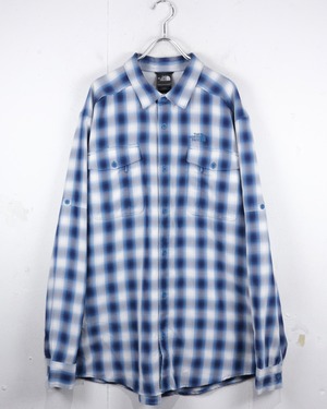 【Caka act2】"THE NORTH FACE" Ombre Check Loose L/S Shirt