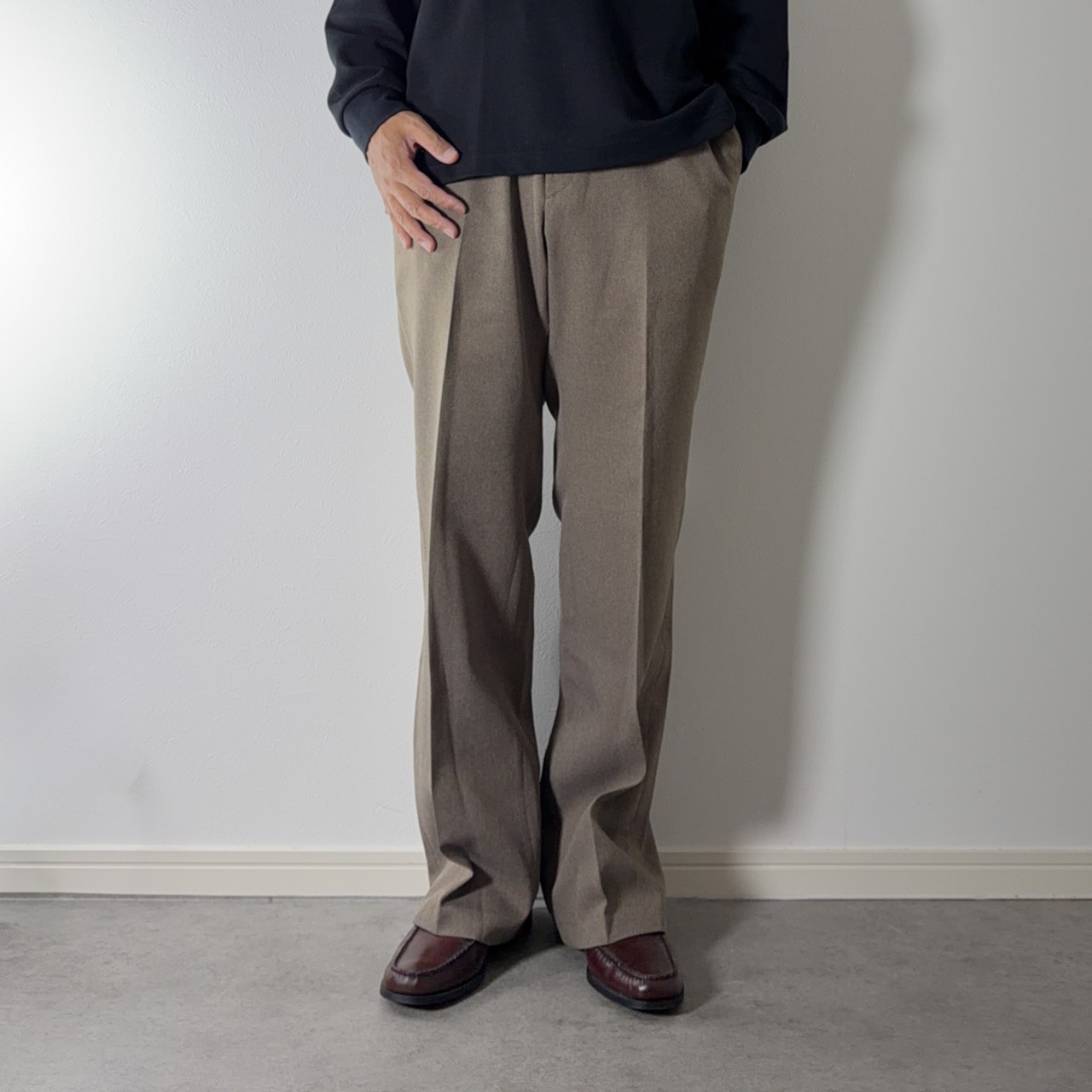 80s Levi's ACTION SLACKS Heather Brown "made in USA" [W37L31.5相当] 古着 - 13