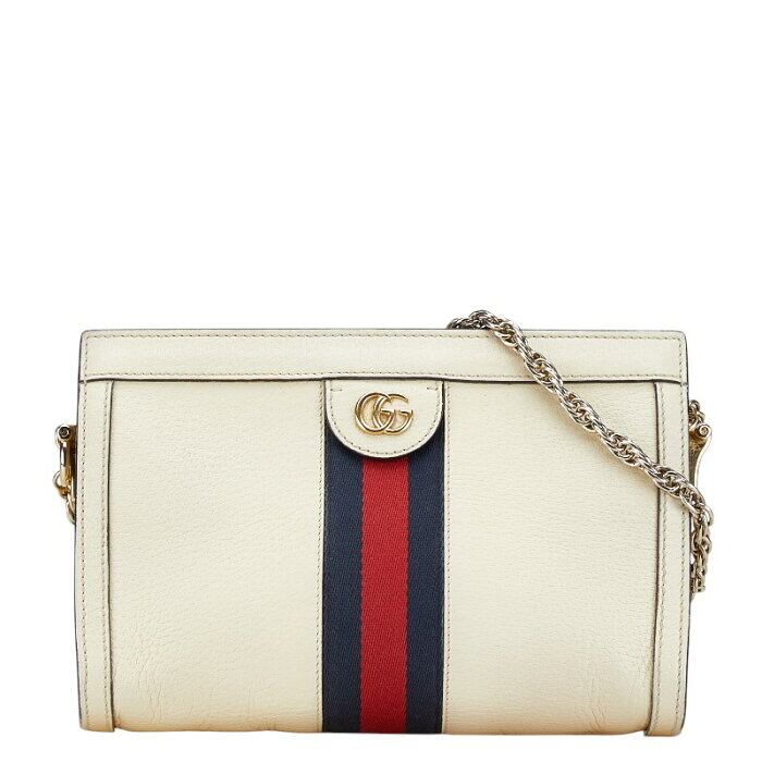 GUCCI グッチ ワンショルダーバッグ ロゴプレート オフホワイト 大容量 GUCCI グッチ ワンショルダーバッグ ロゴプレート オフホワイト 大容量