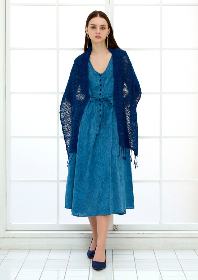 Blue Moment | 武州正藍染コラボ・ワンピースドレス（ノースリーブ） | お問い合わせ商品