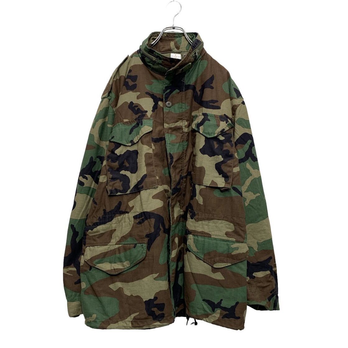 U.S.ARMY M-65 3rd ジャケット L オリーブ ウッドランドカモ 80
