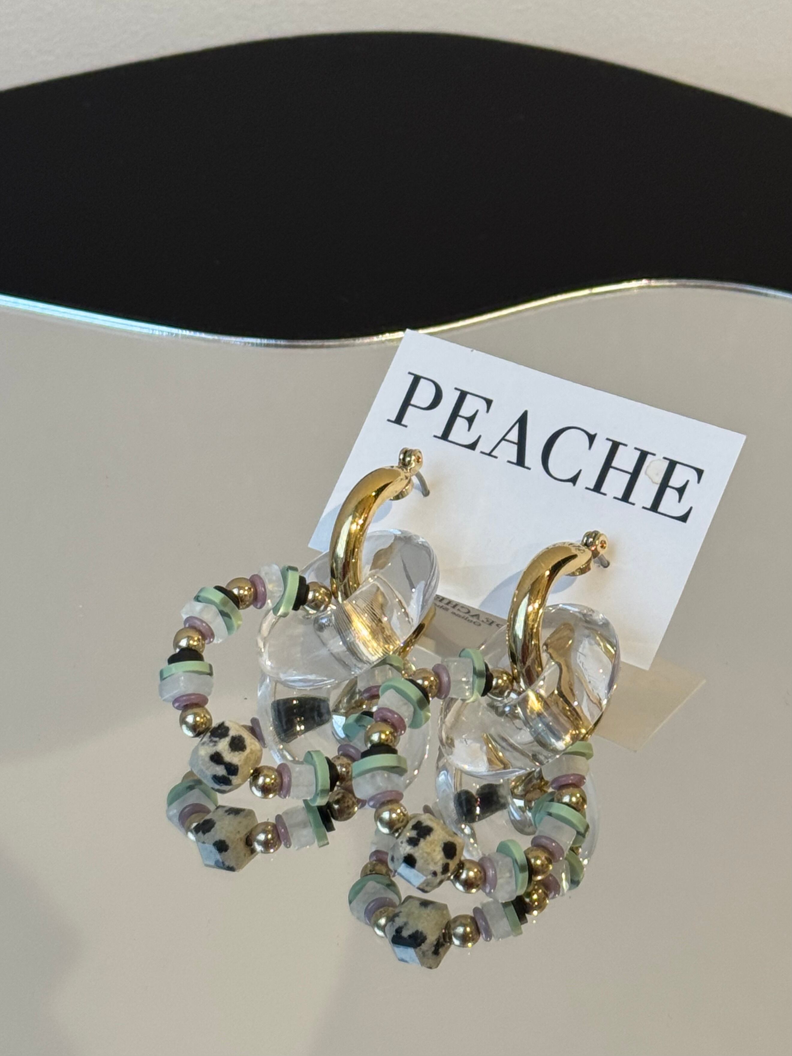 clear pale tone mix hoop pierce