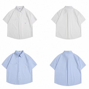 Flap pocket logo tag shirt 1445