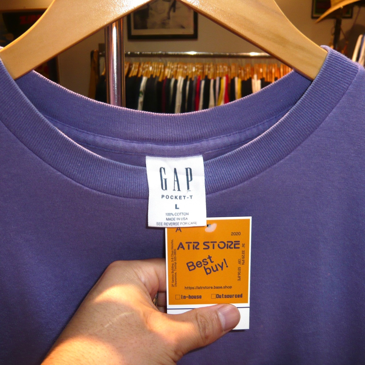 90s GAP ポケットTシャツ パープル