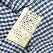 green label relaxing グリーンレーベルリラクシング ギンガムチェック ボタンダウン BD 長袖 シャツ XL