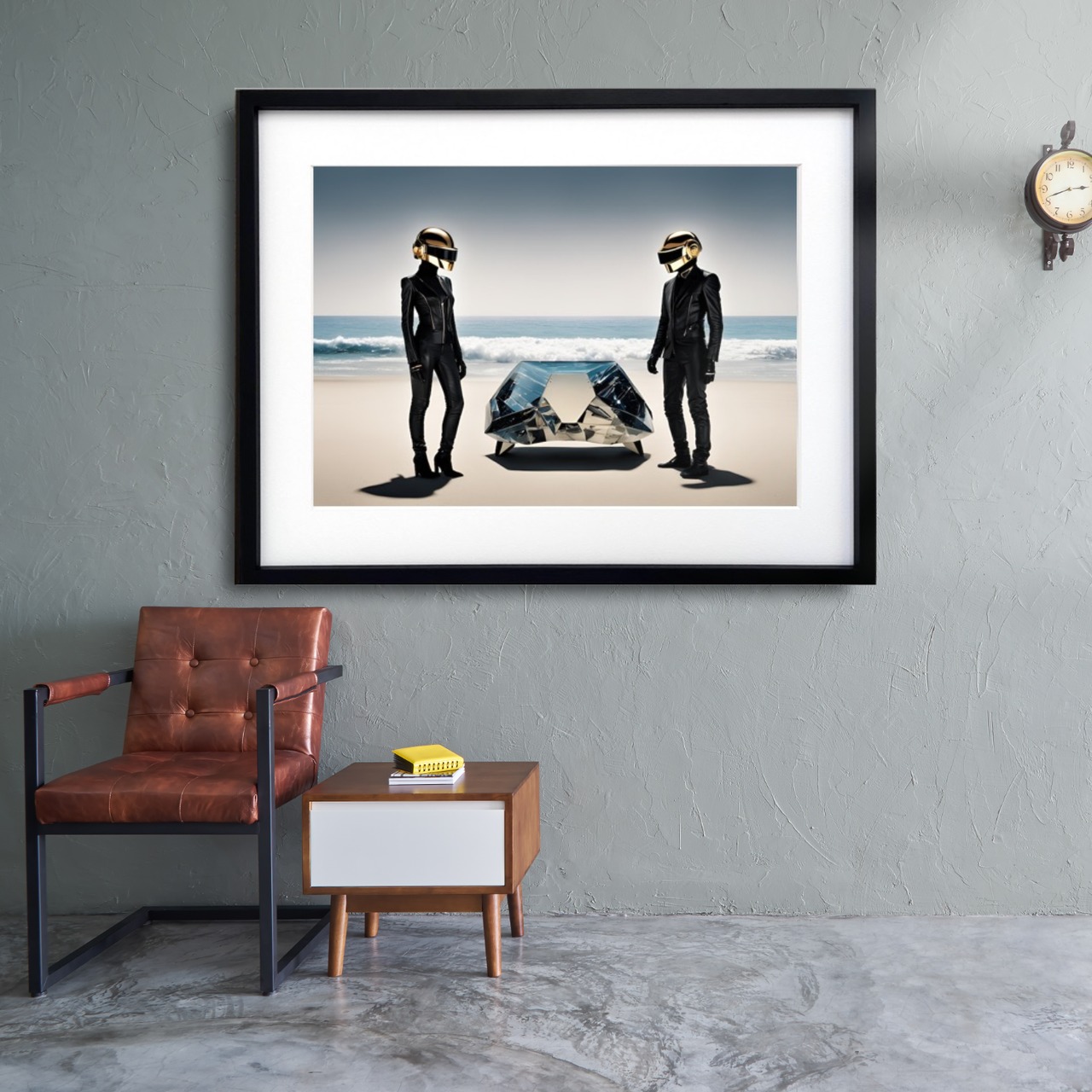 Vacation 2062｜未来感×ロマンを描くアートポスター｜近未来バケーションを描いた一枚｜部屋をアップデートする洗練アートA4ポスター