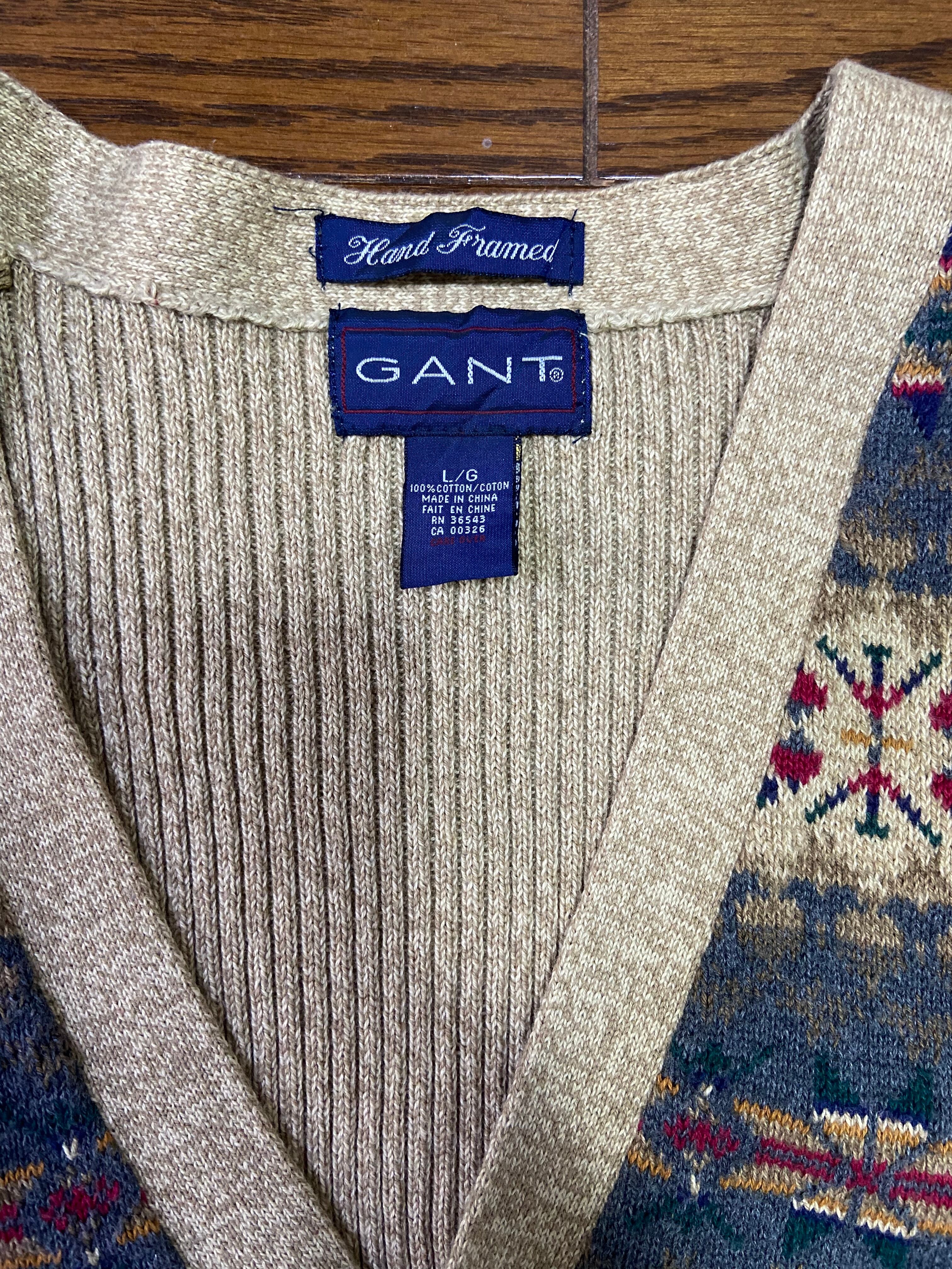 未使用 未着 GANT ガント 毛100 鴨刺繍 クルーネックセーターニット/セーター