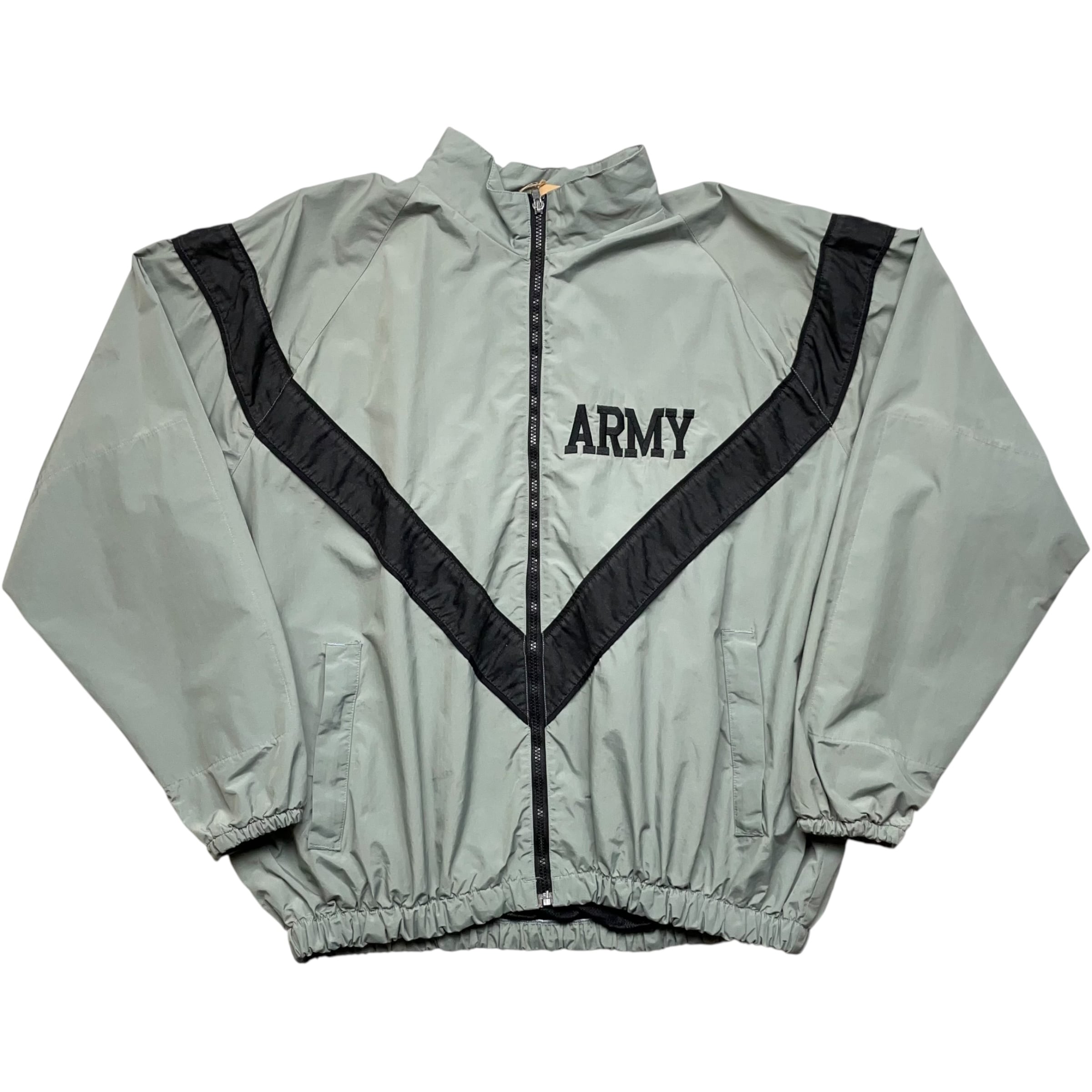 《XL》 U.S.ARMY アメリカ陸軍 トレーニングジャケット ナイロンジャケット ミリタリー グレー no.9222