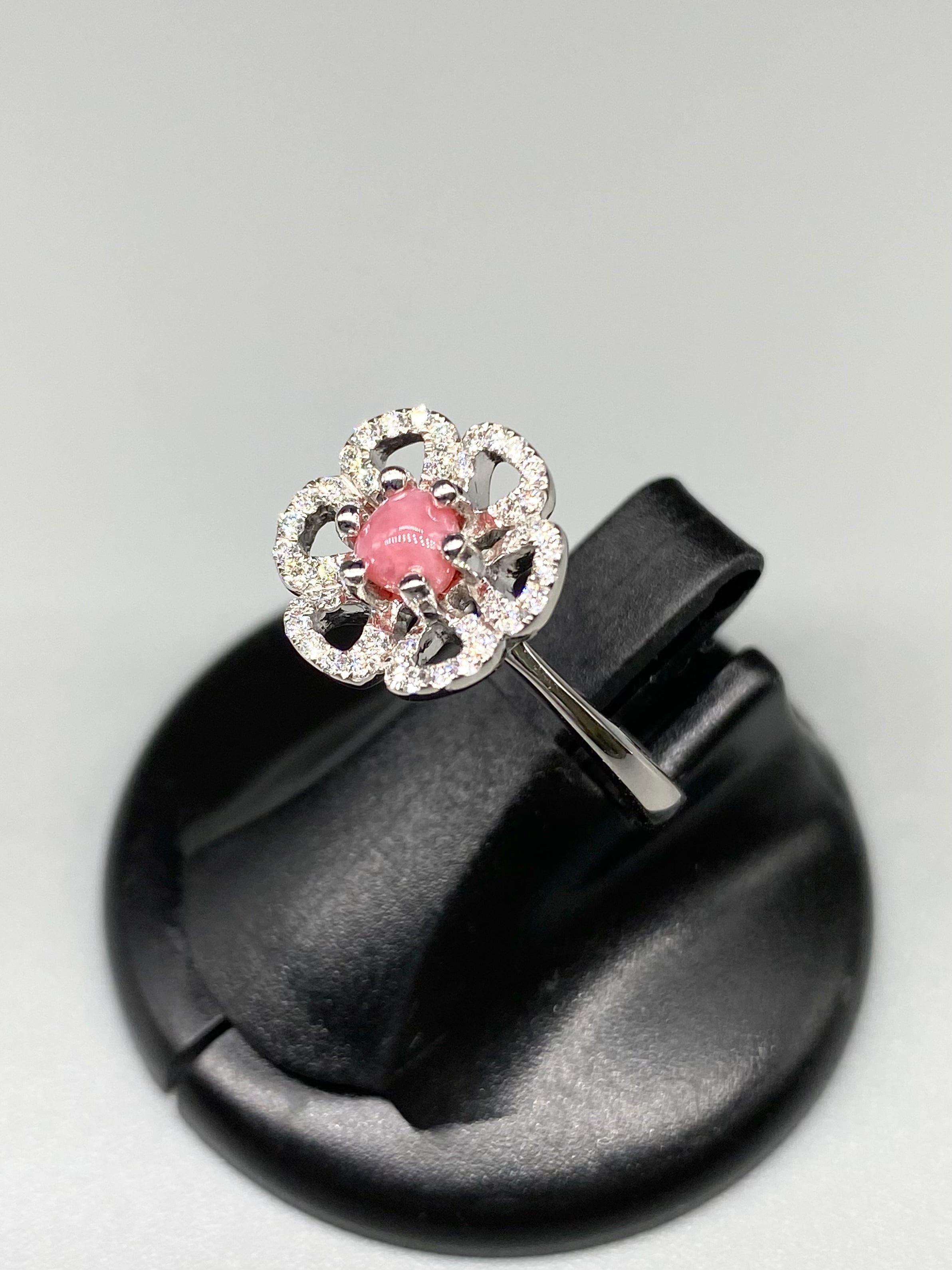コンクパール 0.46ct / ダイヤモンド 計0.21ct Pt900 リング 12号