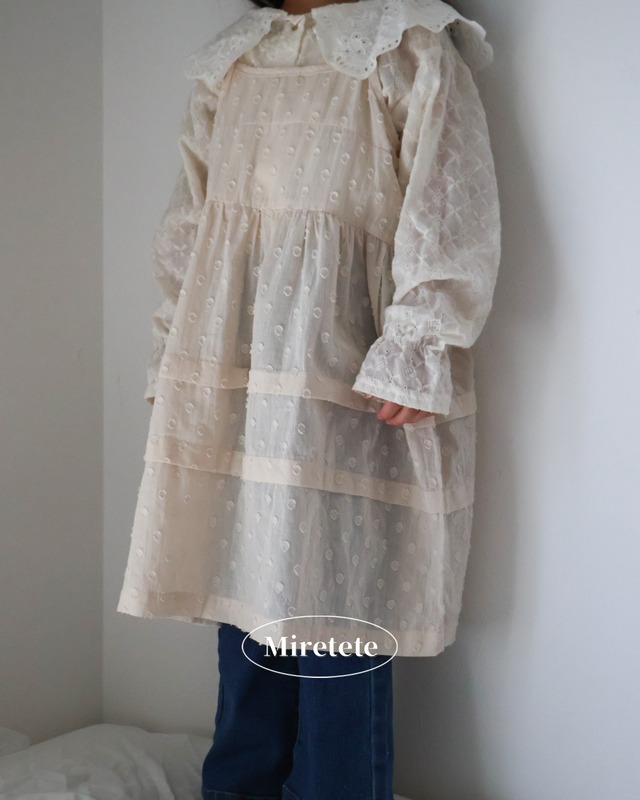 【取寄】レイヤードコーデに大活躍！プリーツドットキャミソールワンピース