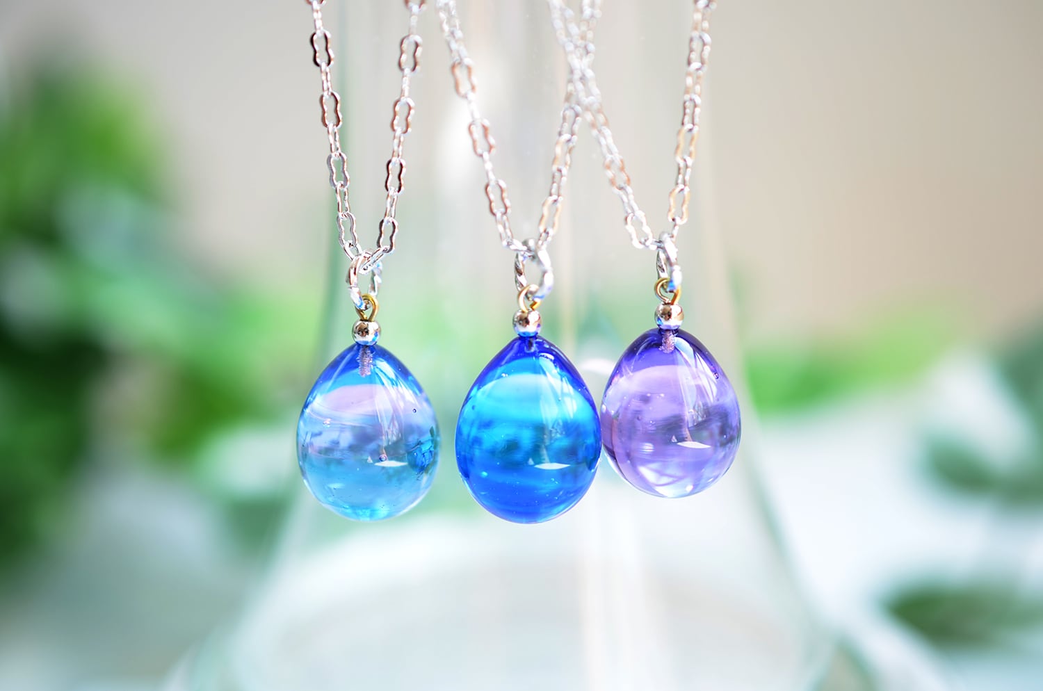 ピンクブルーネックレス＊シルバーカラー | Soukore（ソウコレ）