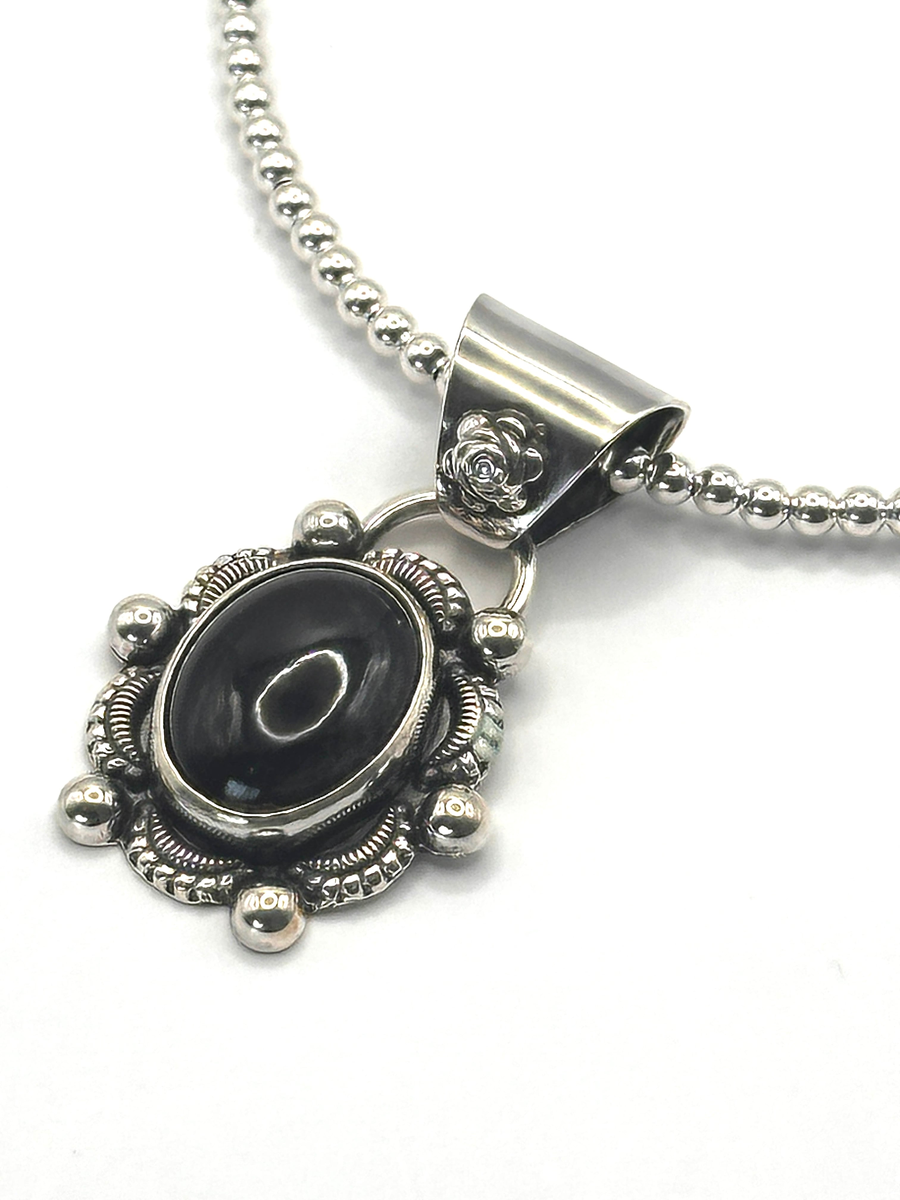 Ericka Nicolas Begay Onyx Pendant Top | OLD HANNNA