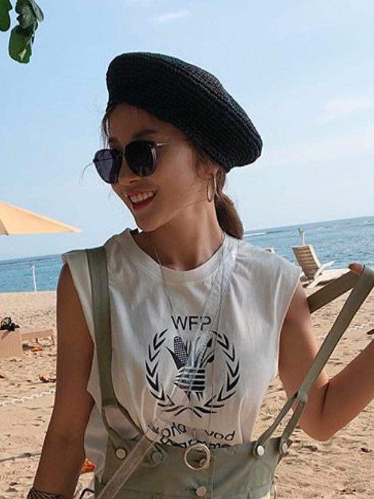 ベレー帽　麦わらベレー帽 ベレー帽 透かし編み模様の麦わらベレー帽 麦わら|ベレー帽専門通販