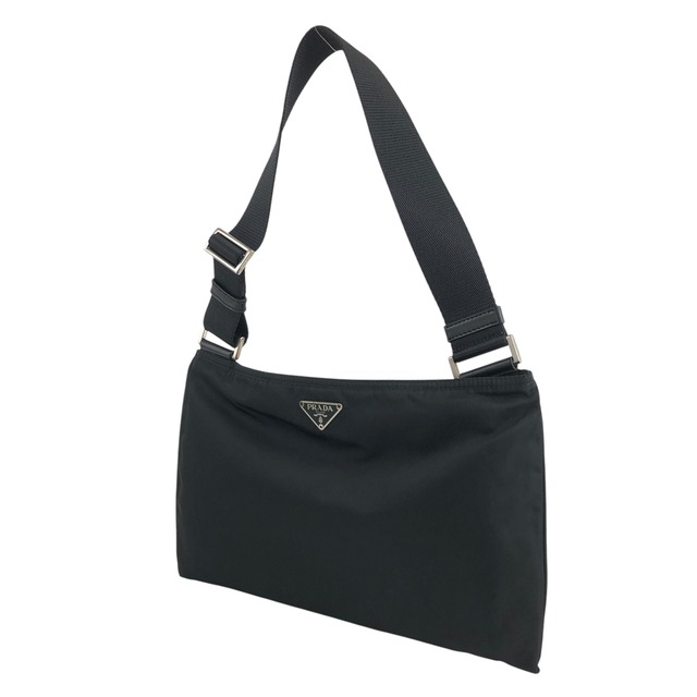 PRADA プラダ ショルダーバッグ ブラック トライアングルロゴ ナイロン vintage ヴィンテージ オールド 28w6su